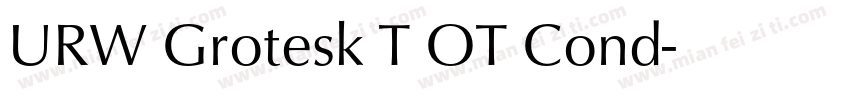 URW Grotesk T OT Cond字体转换